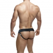 Телесный фаллопротез на черных эластичных ремнях 7 Inch Hollow Strap On - 17 см. - Blush Novelties - купить с доставкой в Красногорске