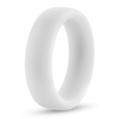 Белое люминесцентное эрекционное кольцо Silicone Glo Cock Ring - Blush Novelties - в Красногорске купить с доставкой