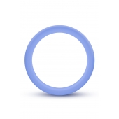 Голубое люминесцентное кольцо Silicone Glo Cock Ring - Blush Novelties - в Красногорске купить с доставкой