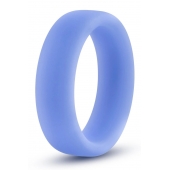 Голубое люминесцентное кольцо Silicone Glo Cock Ring - Blush Novelties - в Красногорске купить с доставкой