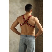 Черно-красная мужская портупея Black-Red - БДСМ Арсенал - купить с доставкой в Красногорске