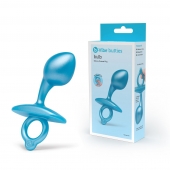 Голубая анальная пробка для массажа простаты Bulb Silicone Prostate Plug - 10,7 см. - b-Vibe - в Красногорске купить с доставкой