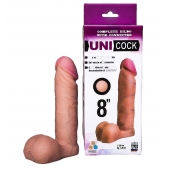 Фаллическая насадка для страпона UNICOCK 8  - 20 см. - LOVETOY (А-Полимер) - купить с доставкой в Красногорске