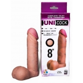 Фаллическая насадка для страпона UNICOCK 8  - 20 см. - LOVETOY (А-Полимер) - купить с доставкой в Красногорске