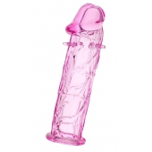 Розовая насадка фаллической формы - 12,5 см. - A-toys - в Красногорске купить с доставкой