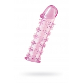 Розовая насадка на пенис с шипами - 12,5 см. - A-toys - в Красногорске купить с доставкой