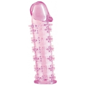 Розовая насадка на пенис с шипами - 12,5 см. - A-toys - в Красногорске купить с доставкой