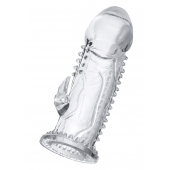 Прозрачная насадка на пенис с шипиками и коготком - 13,5 см. - A-toys - в Красногорске купить с доставкой