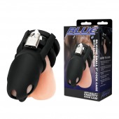 Черная клетка для пениса Silicone Small 2 in Cock Cage With Ball Divider - BlueLine - купить с доставкой в Красногорске