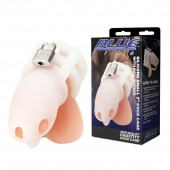 Белая клетка для пениса Silicone Small 2 in Cock Cage With Ball Divider - BlueLine - купить с доставкой в Красногорске