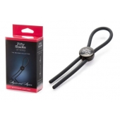 Тёмно-серое эрекционное кольцо с зажимом Again and Again Adjustable Cock Ring - Fifty Shades of Grey - в Красногорске купить с доставкой