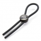 Тёмно-серое эрекционное кольцо с зажимом Again and Again Adjustable Cock Ring - Fifty Shades of Grey - в Красногорске купить с доставкой