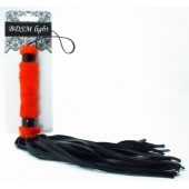 Нежная плеть с красным мехом BDSM Light - 43 см. - БДСМ Арсенал - купить с доставкой в Красногорске