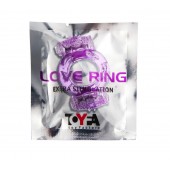 Фиолетовое виброкольцо с двумя вибропульками - Toyfa Basic - в Красногорске купить с доставкой