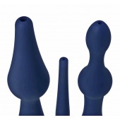 Набор из 3 универсальных насадок для анального душа Universal 3 Piece Silicone Enema Attachment Set - XR Brands - купить с доставкой в Красногорске