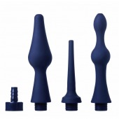Набор из 3 универсальных насадок для анального душа Universal 3 Piece Silicone Enema Attachment Set - XR Brands - купить с доставкой в Красногорске