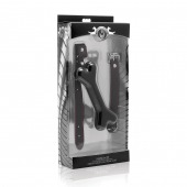 Черный кляп в форме косточки Hound Adjustable Dog Bone Gag - XR Brands - купить с доставкой в Красногорске