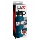 Смуглый мастурбатор-вагина в синей колбе F*ck Flask - Pipedream - в Красногорске купить с доставкой