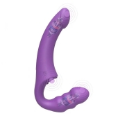Фиолетовый безремневой страпон Straples Strap-On Dildo - Erokay - купить с доставкой в Красногорске