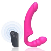 Розовый безремневой страпон Straples Strap-On Dildo - Erokay - купить с доставкой в Красногорске