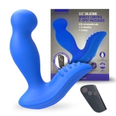 Синий вибромассажер простаты 3,5’’ Remote Control P-spot Massager - 12,5 см. - Erokay - в Красногорске купить с доставкой