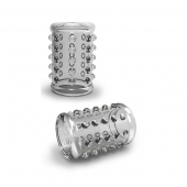 Прозрачная насадка на пенис с шишечками STAY HARD COCK SLEEVE 02 CLEAR - Blush Novelties - в Красногорске купить с доставкой