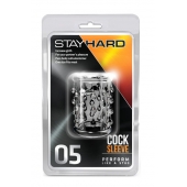 Прозрачная насадка с капельками STAY HARD COCK SLEEVE 05 CLEAR - Blush Novelties - в Красногорске купить с доставкой