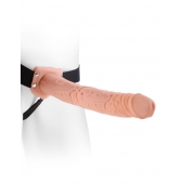 Фаллопротез телесного цвета Hollow Strap-On - 29 см. - Pipedream - купить с доставкой в Красногорске