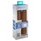 Коричневая насадка на член 2  Silicone X-tension - 20,3 см. - Pipedream - в Красногорске купить с доставкой