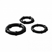 Набор из 3 черных эрекционных колец Babooom Ring Set - Adrien Lastic - в Красногорске купить с доставкой