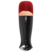 Телесный мастурбатор-вагина в черной колбе с вибрацией Fuck-O-Matic Pro XL - Pipedream - в Красногорске купить с доставкой