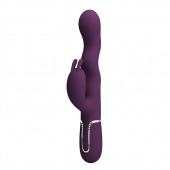 Фиолетовый вибратор с функцией волновой стимуляции Laursen - 24,9 см. - Baile