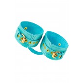 Голубые однослойные кожаные оковы - Pecado - купить с доставкой в Красногорске