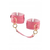 Розовые однослойные кожаные оковы - Pecado - купить с доставкой в Красногорске