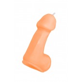 Оранжевая свеча в форме пениса - 47 гр. - Pecado - купить с доставкой в Красногорске