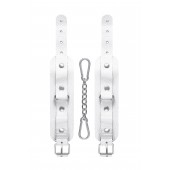 Белые узкие наручники-браслеты со скруглёнными углами - Pecado - купить с доставкой в Красногорске