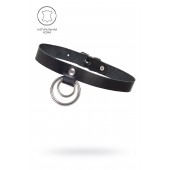 Черный чокер-ошейник с кольцом в кольце - Pecado - купить с доставкой в Красногорске