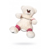 Бондажный набор: белый мишка с розовыми оковами и наручниками - Pecado - купить с доставкой в Красногорске