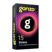 Презервативы анатомической формы с точечной и ребристой структурой Ganzo Extase - 15 шт. - Ganzo - купить с доставкой в Красногорске