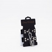 Черные кожаные оковы с регулируемыми ремешками - Crazy Handmade - купить с доставкой в Красногорске