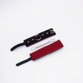 Черно-красные кожаные наручники - Crazy Handmade - купить с доставкой в Красногорске