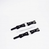 Черные кожаные наручники с кольцом - Crazy Handmade - купить с доставкой в Красногорске