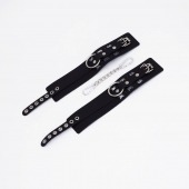 Черные кожаные оковы Sex - Crazy Handmade - купить с доставкой в Красногорске