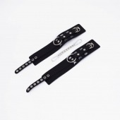 Черные кожаные оковы Sex - Crazy Handmade - купить с доставкой в Красногорске