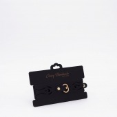 Черный кожаный ошейник с золотистой фурнитурой - Crazy Handmade - купить с доставкой в Красногорске