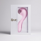 Розовый вибромассажёр с деликатными токами - Youvic - купить с доставкой в Красногорске