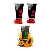 Набор из 3 съедобных лубрикантов JUJU (клубника, малина, тропические фрукты) - JuJu - купить с доставкой в Красногорске