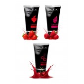 Набор из 3 съедобных лубрикантов JUJU (клубника, малина, вишня) - JuJu - купить с доставкой в Красногорске