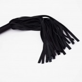 Черный кожаный флоггер - 45 см. - Crazy Handmade - купить с доставкой в Красногорске