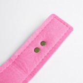 Черно-розовый ошейник с золотистой фурнитурой - Crazy Handmade - купить с доставкой в Красногорске